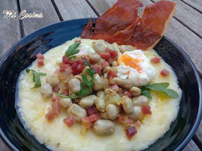 PURÉ DE PATATAS CON AOVE LEGADO, HABITAS BABY, JAMÓN Y HUEVO DE CODORNIZ PURÉ DE PATATAS CON AOVE LEGADO, HABITAS BABY, JAMÓN Y HUEVO DE CODORNIZ