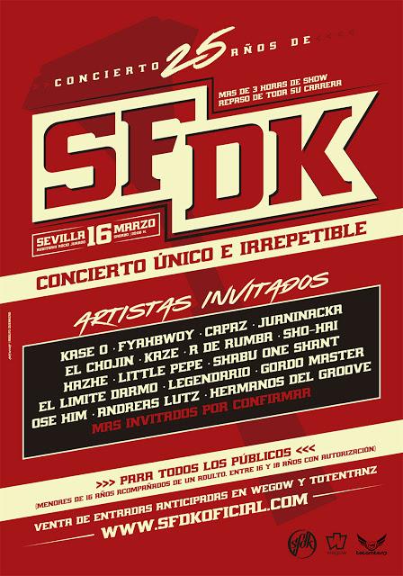 [Noticia] SFDK celebrarán sus 25 años de carrera en Sevilla con un concierto especial de más de tres horas e invitados de lujo