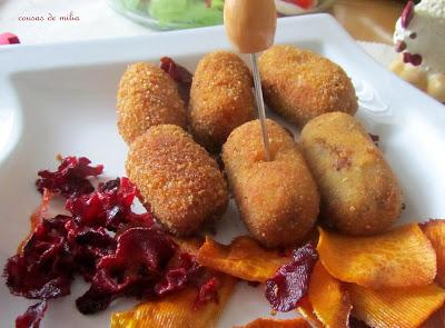 Croquetas de lacón con grelos