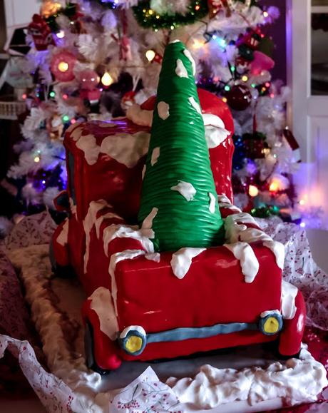 Christmas Truck Cake