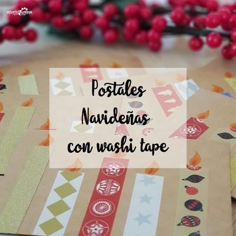 Postales navideñas con Washi tape