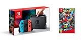 Nintendo Switch - Consola color Azul Neón/Rojo Neón + Super Mario Odyssey