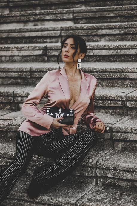 XMAS PARTY: LOOKS PARA NAVIDAD: BLAZER ROSA SATINADA XMAS PARTY: LOOKS PARA NAVIDAD: BLAZER ROSA SATINADA