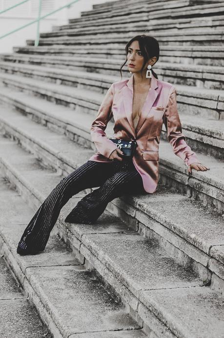 XMAS PARTY: LOOKS PARA NAVIDAD: BLAZER ROSA SATINADA XMAS PARTY: LOOKS PARA NAVIDAD: BLAZER ROSA SATINADA