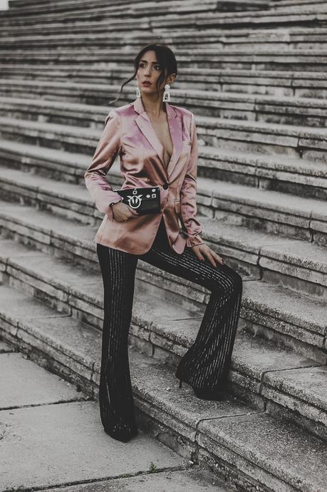 XMAS PARTY: LOOKS PARA NAVIDAD: BLAZER ROSA SATINADA XMAS PARTY: LOOKS PARA NAVIDAD: BLAZER ROSA SATINADA