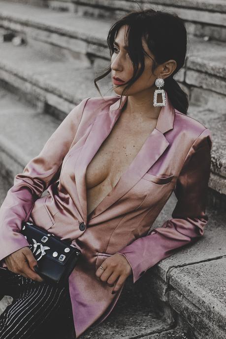 XMAS PARTY: LOOKS PARA NAVIDAD: BLAZER ROSA SATINADA XMAS PARTY: LOOKS PARA NAVIDAD: BLAZER ROSA SATINADA