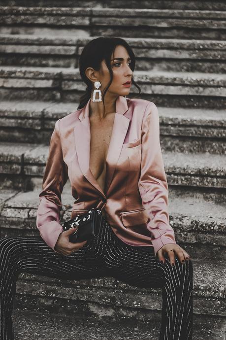 XMAS PARTY: LOOKS PARA NAVIDAD: BLAZER ROSA SATINADA XMAS PARTY: LOOKS PARA NAVIDAD: BLAZER ROSA SATINADA