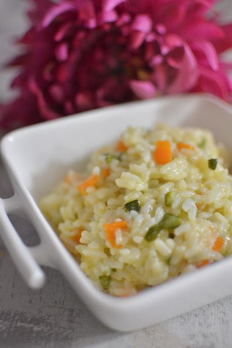 Arroz con calabacín y zanahoria