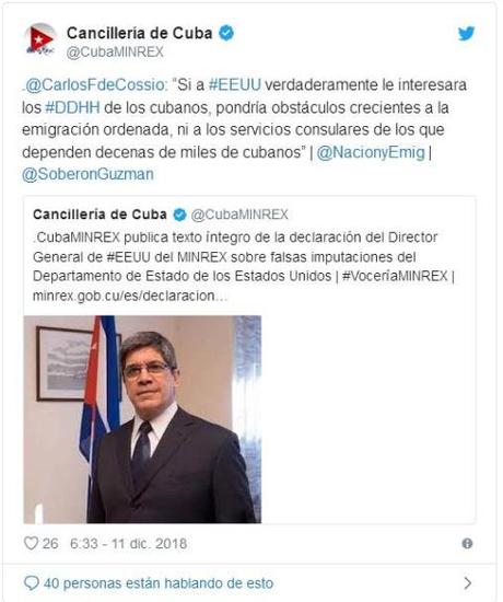 Declaración del Ministerio de Relaciones Exteriores de Cuba