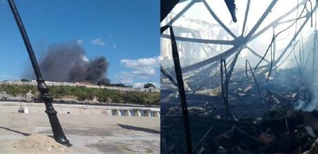 Impactantes fotos de la Fortaleza San Carlos de la Cabaña tras incendio Impactantes fotos de la Fortaleza San Carlos de la Cabaña tras incendio