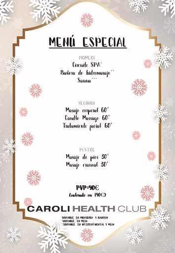 ¡MENÚ PARA EL CUERPO DE CAROLI HEALTH CLUB!