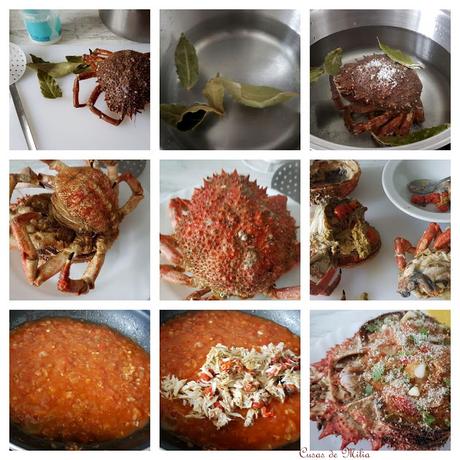 Centollo relleno -paso a paso- Centollo relleno -paso a paso-