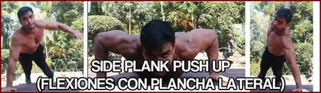 Flexiones de pecho con plancha lateral