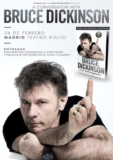 Bruce Dickinson presentará su autobiografía en el Teatro Rialto de Madrid