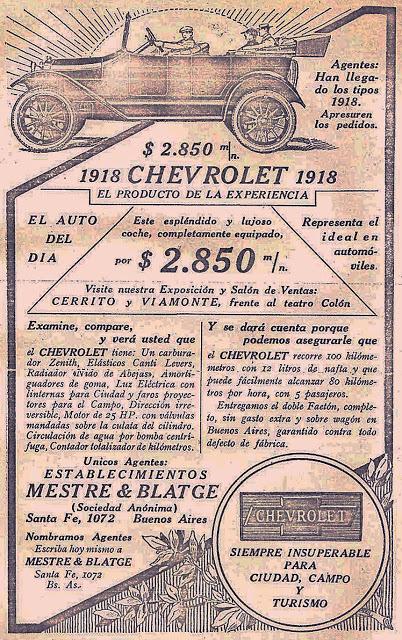 Chevrolet del año 1918