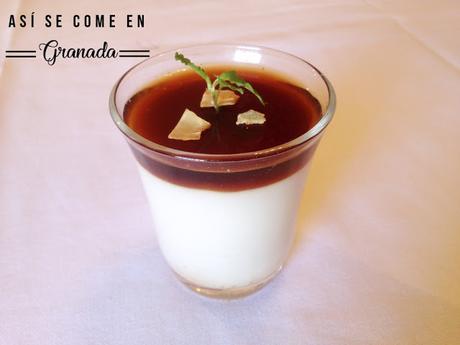 Pannacotta con gelatina de martini