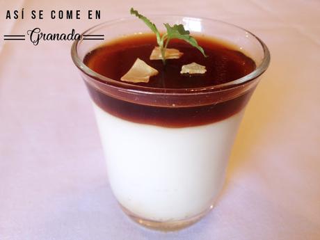 Pannacotta con gelatina de martini