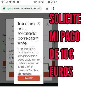 Gano $200 Pesos En 3 Horas, Comprobante De Pago, Si Recomiendo Nocreasnada.com