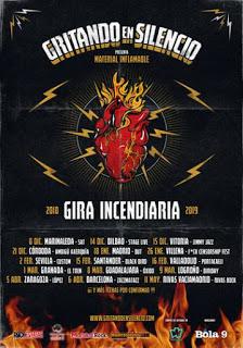 GRITANDO EN SILENCIO: GIRA INCENDIARIA