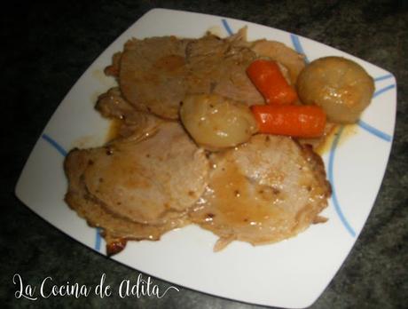 Ternera  asada  con vino Tío  Pepe