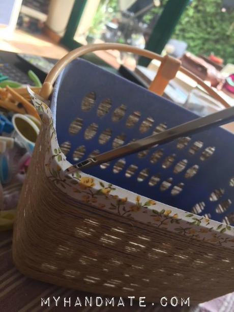 Cesta DIY para las pinzas de la ropa Cesta DIY para las pinzas de la ropa