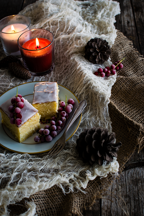 BROWNIE DE LIMON CON GLASEADO