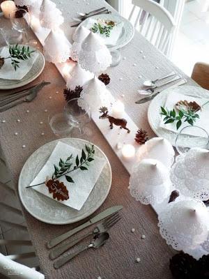 Una Mesa de Nochebuena entre algodones