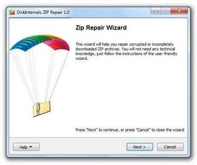 Reparar archivos ZIP dañados