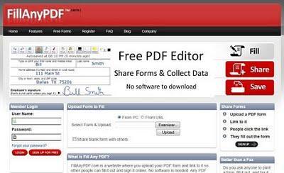 Editor de archivos PDF Online