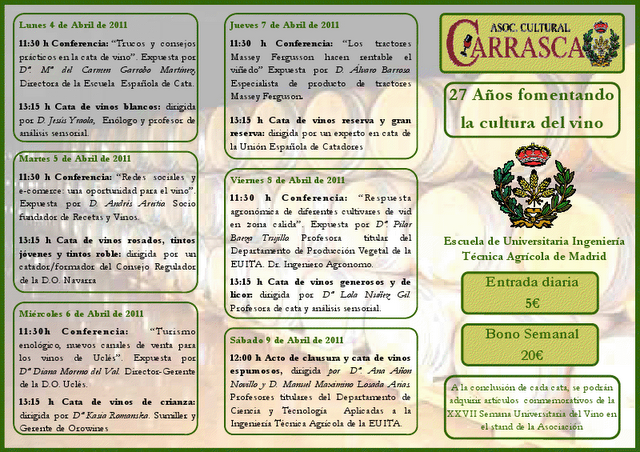 XXVII Semana Universitaria del vino 2011