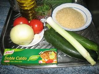 Arroz con calabacín