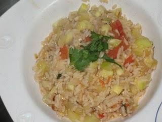 Arroz con calabacín