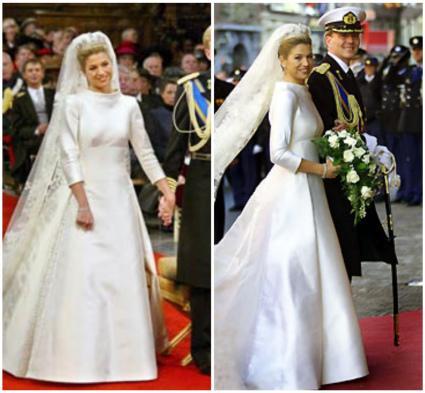 Los mejores vestidos de novia de princesas europeas Vestido de novia de Máxima de Holanda