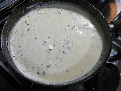 Pescado al horno con hongos y crema