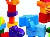 Juego bloques animales madera