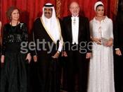 Cena Gala honor Emires Qatar Madrid. Dña. Letizia repite vestidos elegantes