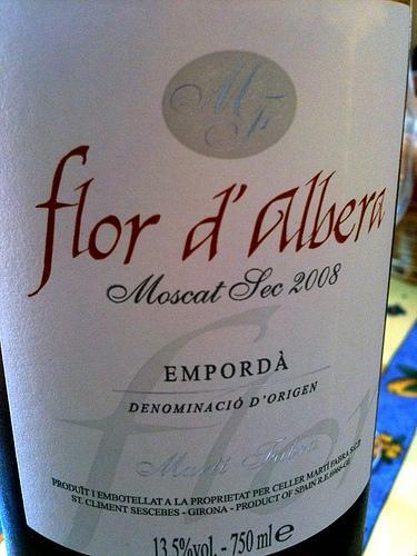 Flor d'Albera moscat sec 2008 Flor d'albera moscat sec 2008