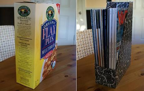 revistero_casero_caja_cereales_reciclaje Decora con revisteros fácilmente