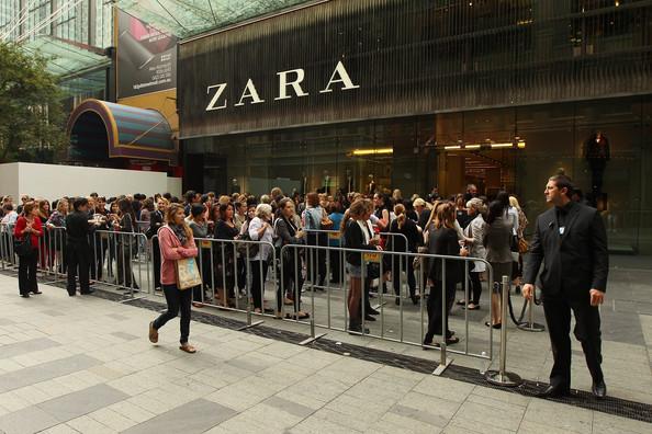 Shoppers queue outside Zara as it opens the doors to its Westfield Pitt Street Mall store on April 20, 2011 in Sydney, Australia. This is the first Australian store opening for the Spanish chain, with the addition of a Melbourne store to be announced.