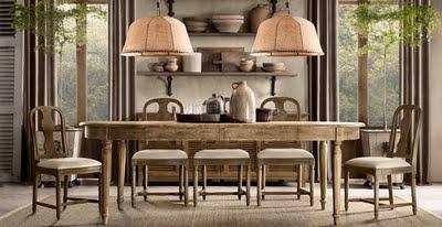 COMEDORES DE RESTORATION HARDWARE