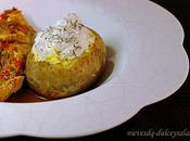 Patatas asadas rellenas queso anchoas