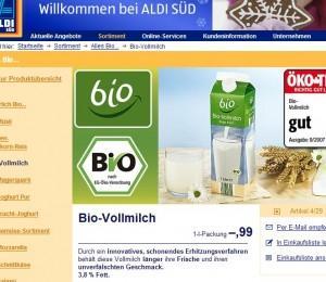 aldi-bio Marcas ecológicas en una publicidad de Aldi