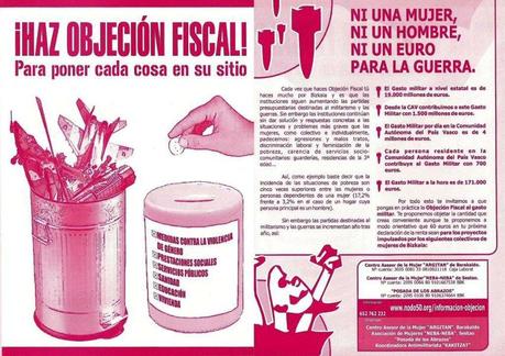 Desobedezco por la paz, desarmo mis impuestos haciendo objeción fiscal