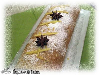 Brazo de gitano con crema de limón para papá