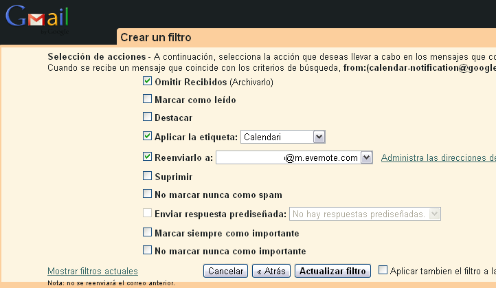 Tareas periódicas con Evernote y Google Calendar