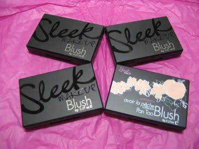 Sleek - paletas de sombras, coloretes, pintauñas, pintalabios.