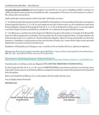 Una nueva logia se separa de la Gran Logia de Cuba