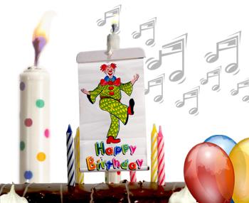 Vela de cumpleaños musical Surprise Banner Candle