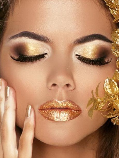 10+ Maquillaje dorado para fiestas