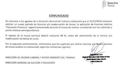 INFORMACIÓN DEL SISTEMA DE LICENCIAS MÉDICAS EN RECESO DE VERANO 2018/2019